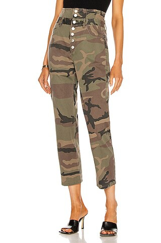 Marissa Webb Turner Vintage Washed Camo Pant in Green | FWRD 
