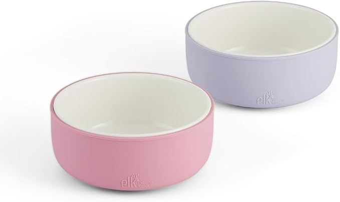 Elk and Friends Kids Porcelain Bowls with Silicone Sleeve | Kids/Toddler/Baby Feeding | Microwave... | Amazon (US)