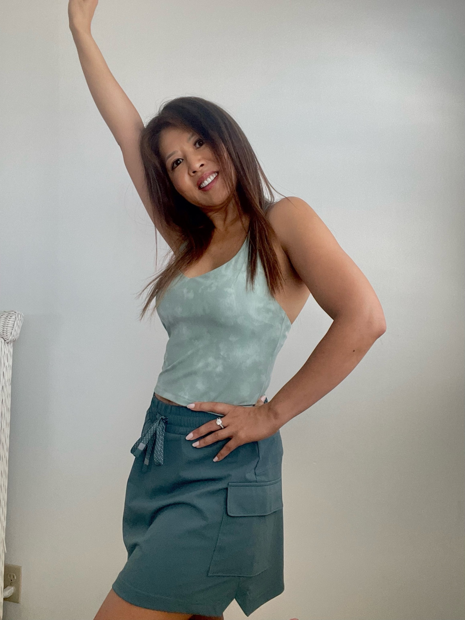 Built in bra tank and cargo skirt from fabrics.  Both size small

#LTKStyleTip #LTKActive #LTKFitness