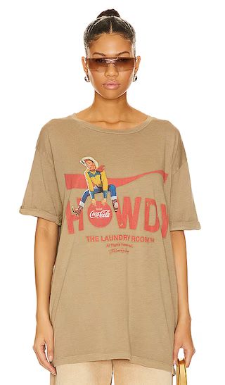 Howdy Coke Oversized Tee in Camel Gold | Revolve Clothing (Global)