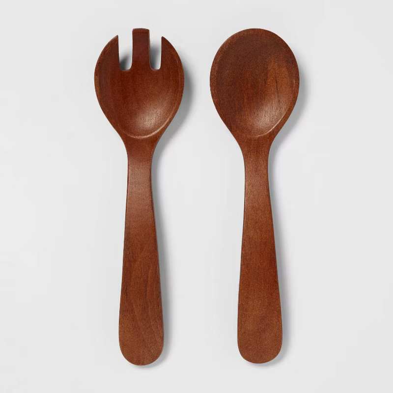 2pc Wood Signature Serving Utensils Set - Threshold™ | Target