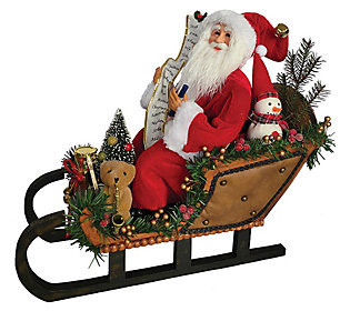Santa's Workshop 17"" Santa Sleigh Delivery | QVC