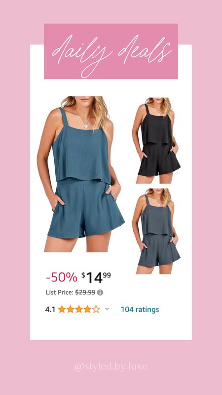 Amazon daily deals 

Amazon finds | Amazon two piece sets | matching sets | summer clothes | summer matching sets 

#LTKSaleAlert #LTKStyleTip #LTKSeasonal