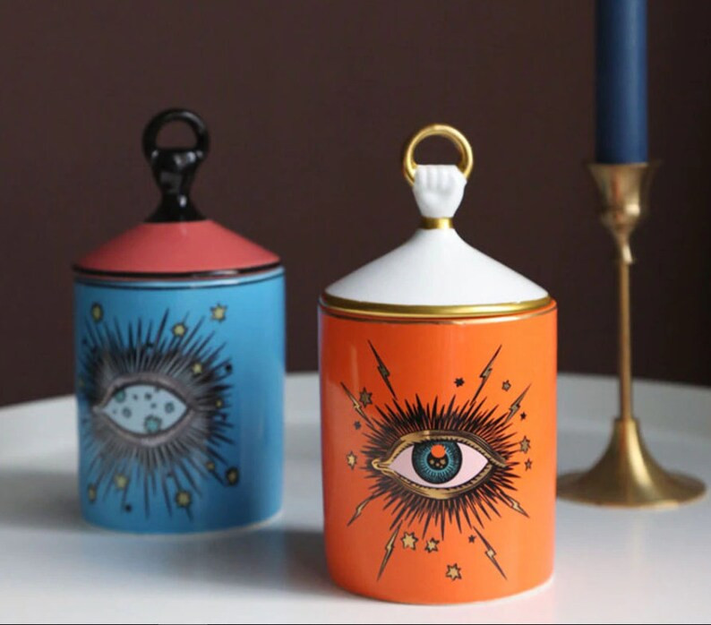 Big Eye Jar Starry Sky Incense Candle Holder With Hand Lid | Etsy | Etsy (US)