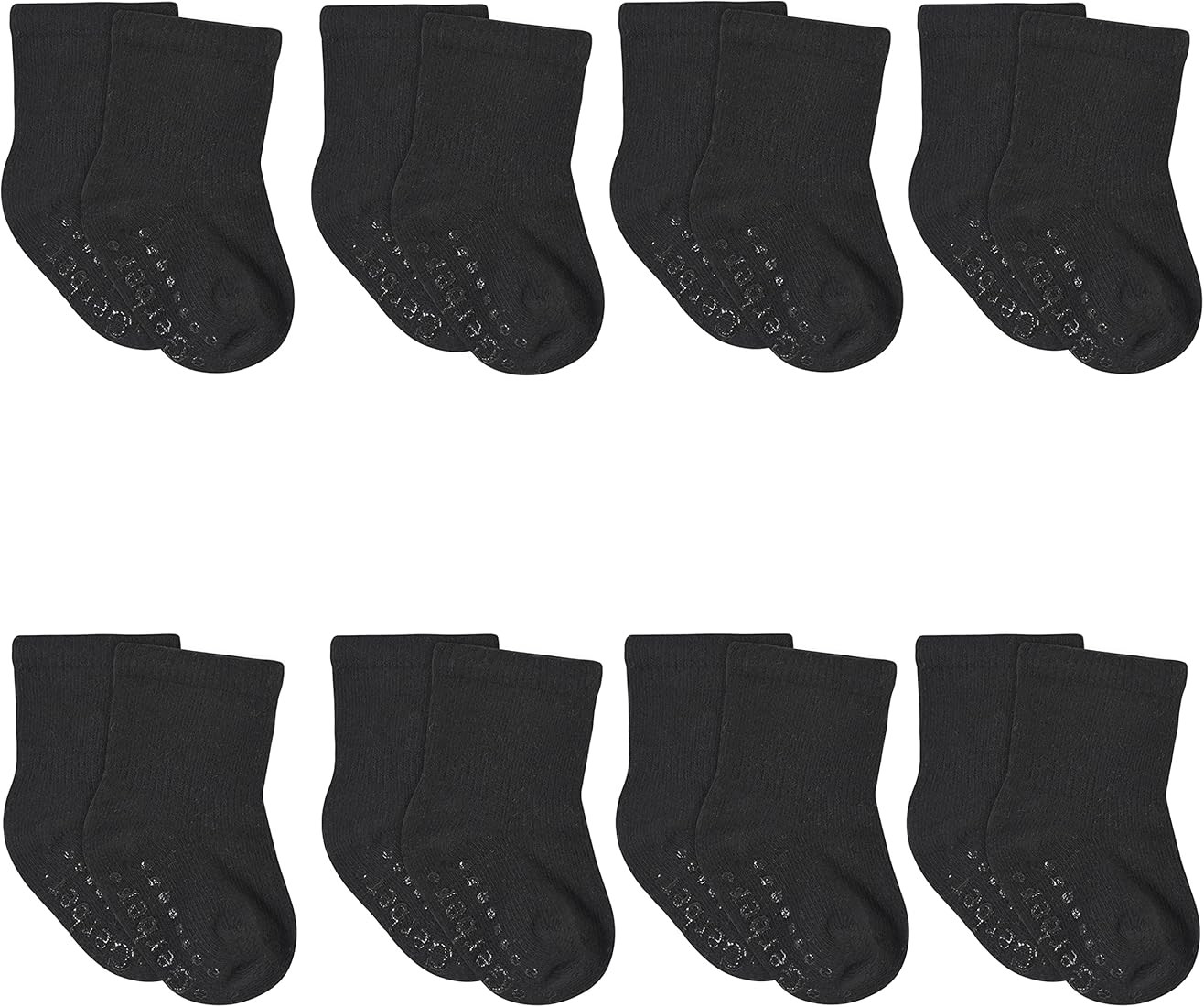Baby 8-Pack Wiggle-Proof Jersey Crew Socks | Amazon (US)