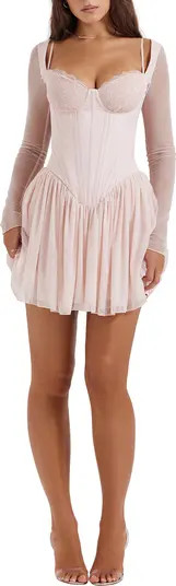 HOUSE OF CB Vivi Long Sleeve Corset Minidress | Nordstrom | Nordstrom