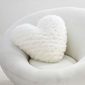 Cloud Faux Fur Heart Pillow | Pottery Barn Teen