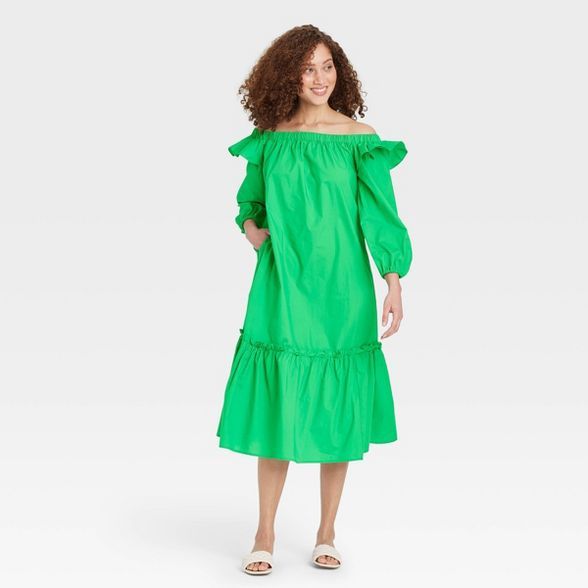 Women's Balloon Long Sleeve Dress - Who What Wear™ | Target