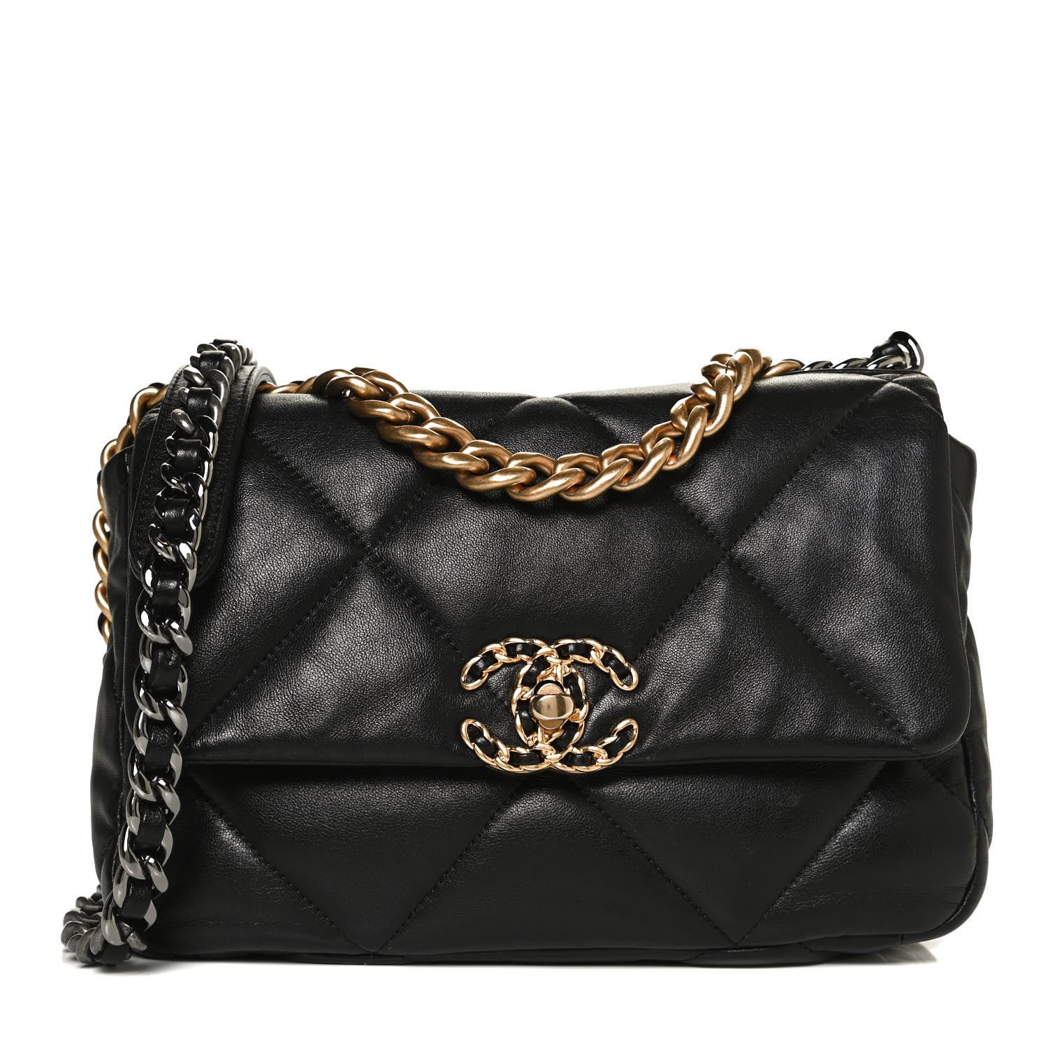 CHANEL Lambskin Quilted Medium Chanel 19 Flap Black | FASHIONPHILE | FASHIONPHILE (US)