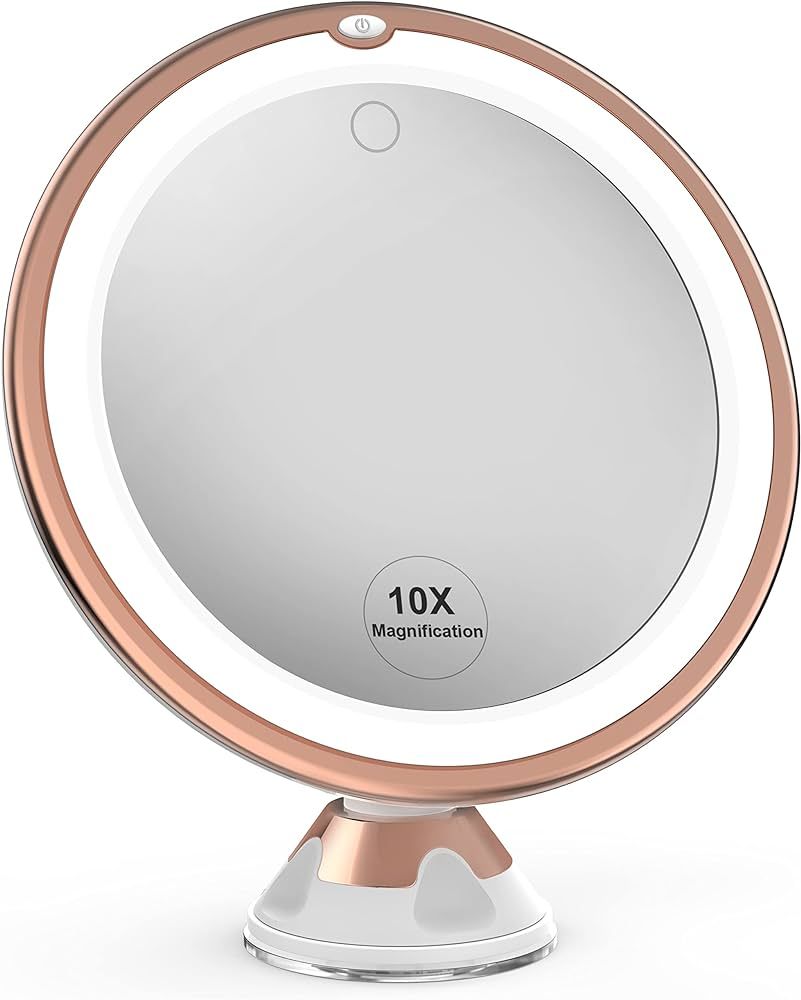 Upgraded 10x Magnifying Lighted Makeup Mirror with Touch Control, Powerful Locking Suction Cup, a... | Amazon (US)