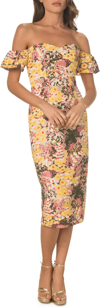 Tara Off the Shoulder Midi Dress | Nordstrom