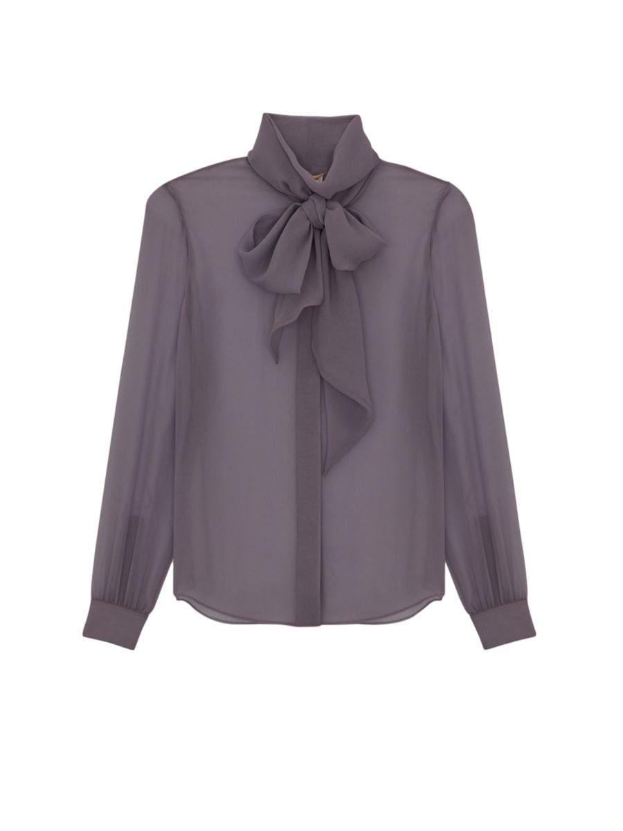 Blouse In Silk Muslin Crepe | Saks Fifth Avenue