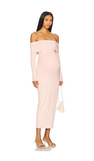 BUMPSUIT The Alison Midi Dress in Blush. - size XL | Revolve Clothing (Global)