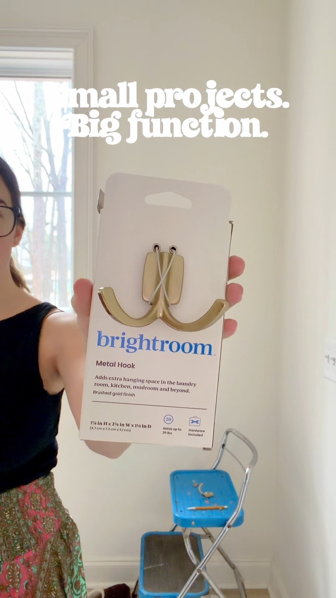 These $3 hooks added priceless function to our mudroom! We have big plans for paint, cabinetry, etc. in here but for now just having these hooks in place is going to help with so much🙌🏼