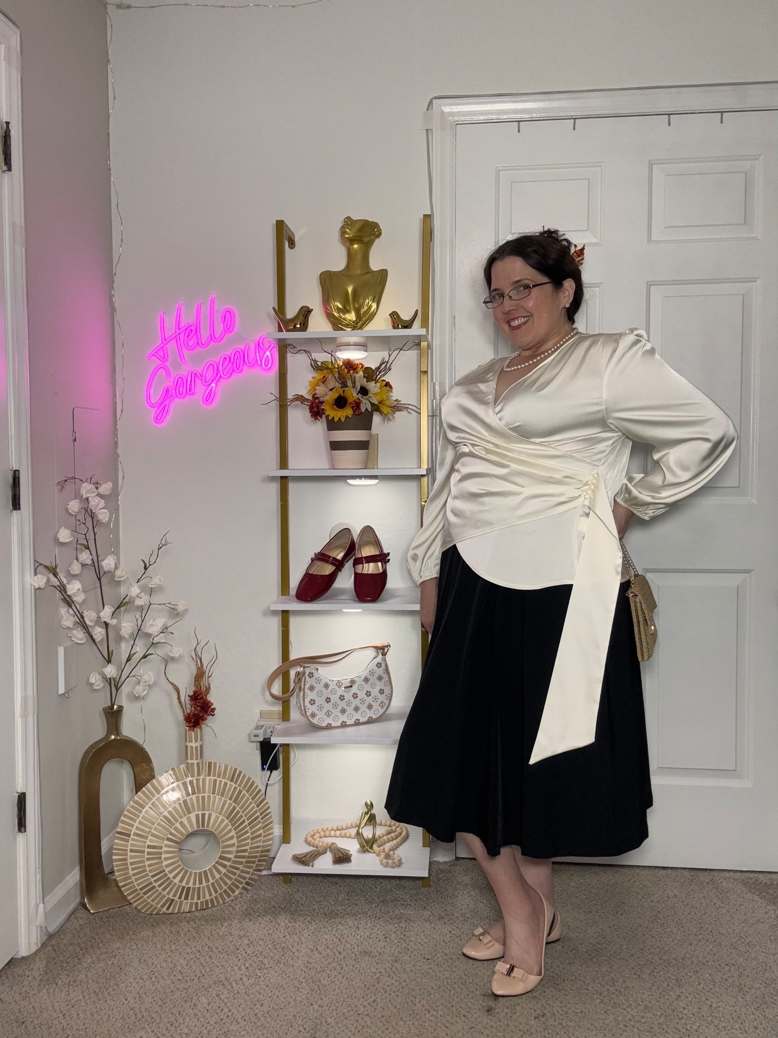 Elegant and timeless ✨
Satin wrap top + flowy black midi skirt + pearls + nude heels.
Perfect for the holidays or any classy event!#LTKStyle #LTKCurves #ElegantOutfit #MidiSkirtStyle

Simply Lizbelle 
• Confidence Starts Here •
 Fashion | Lifestyle l Wellness 
🛍 amazon.com/shop/lizbellem | 
🎥 YouTube @lizbellelopez | 
📱 tiktok.com/@lizbellem | 
📸 instagram.com/lizbellem | 
📌 pinterest.com/lizbellelopez | 
📘 facebook.com/lizbellem | 
💼 LTK /simplylizbelle | 
🌐 simplylizbelle.com

#LTKOver40 #LTKPlusSize #LTKHoliday #LTKGiftGuide