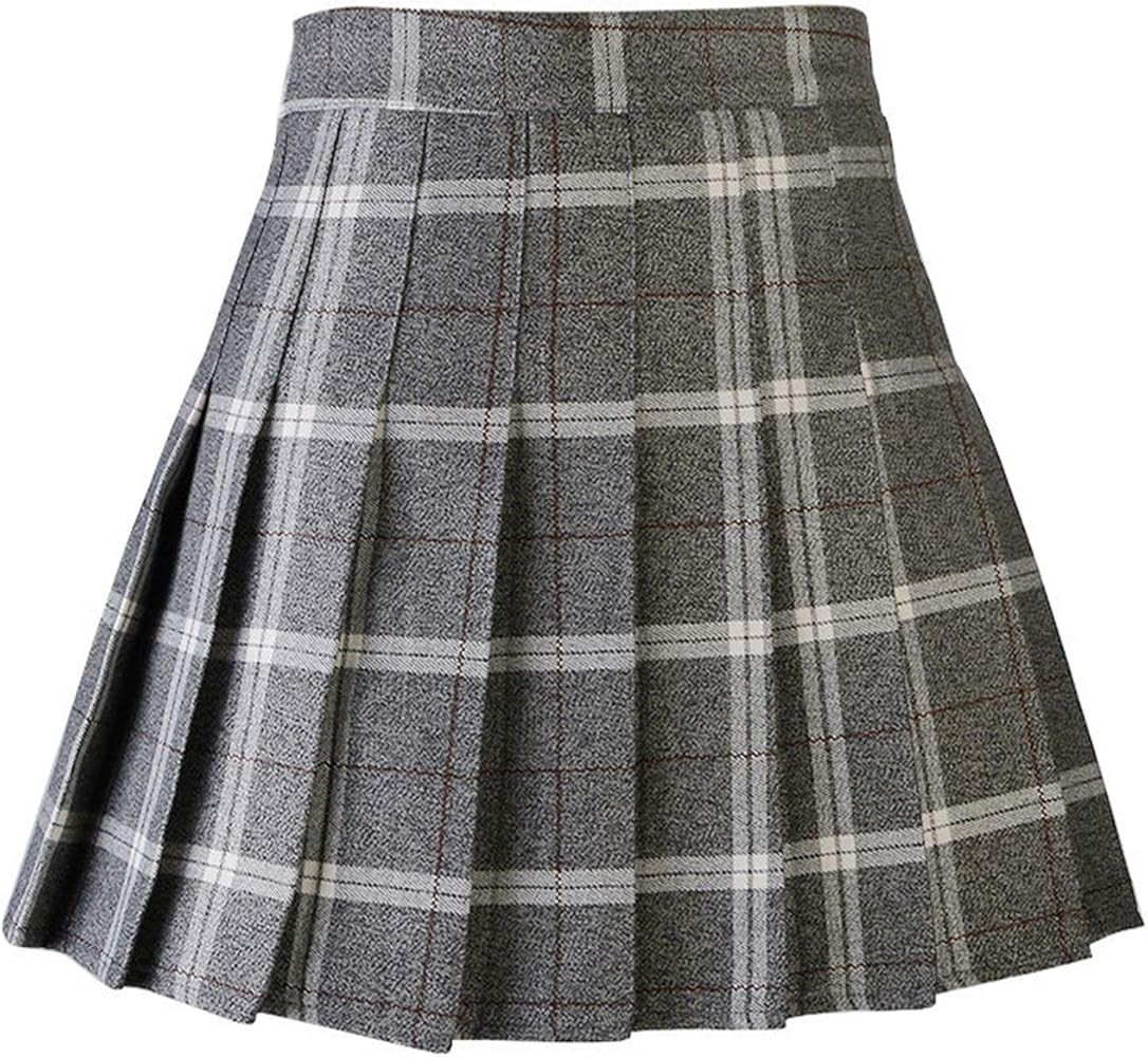 SANGTREE Girls Women's Pleated Skirt, Elastic Waist Uniform Skirt, 2 Years - US 4XL | Amazon (US)