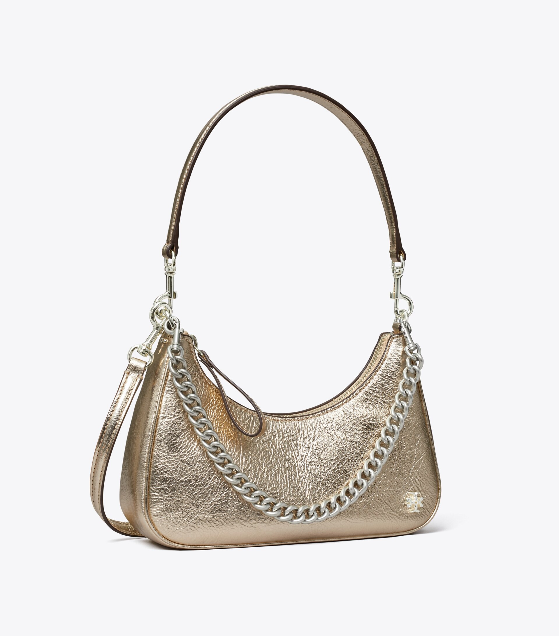 151 Mercer Metallic Small Crescent Bag | Tory Burch (US)