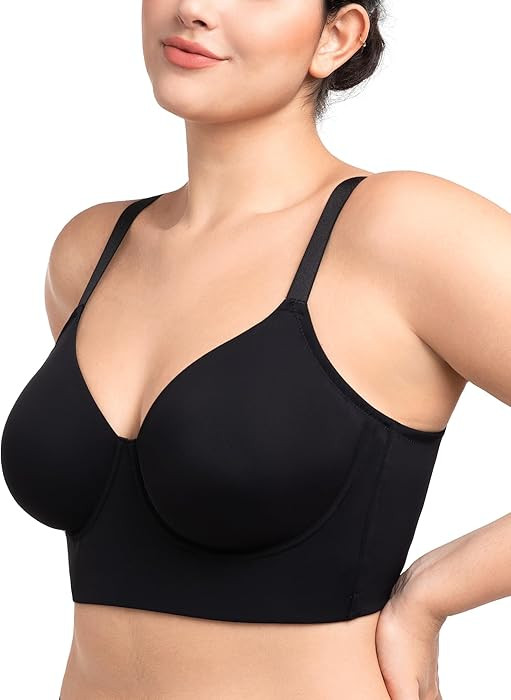 HSIA Bras for Women Minimizer Full Coverage Seamless Plus Size Longline Unlined Underwire Back Sm... | Amazon (US)
