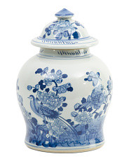 8.5x13 Porcelain Birds Blossom Temple Jar With Lid | Home | Marshalls | Marshalls