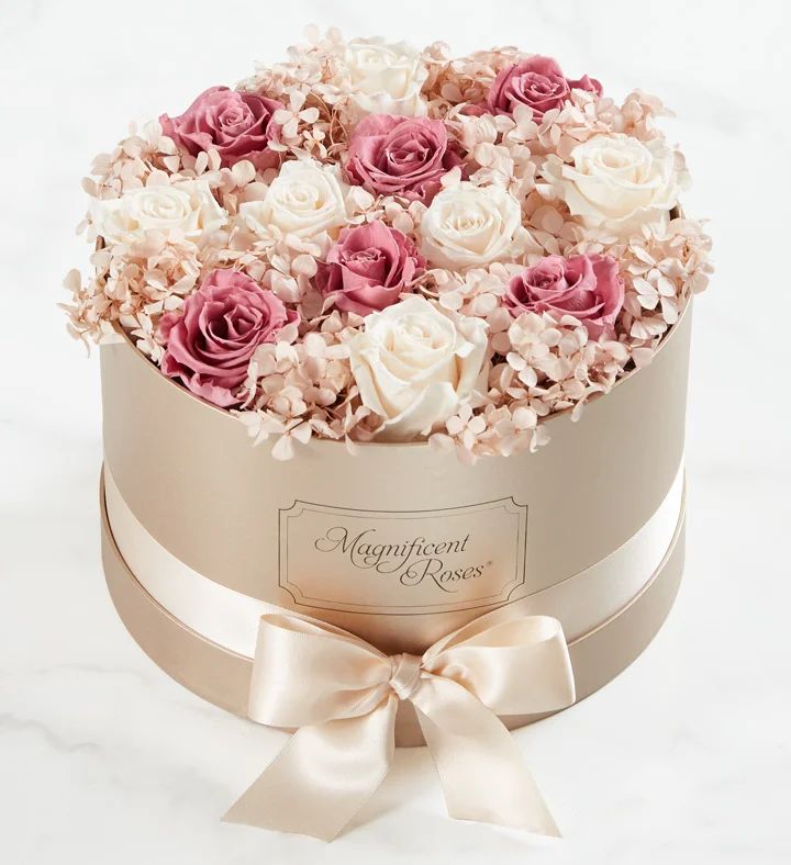 Magnificent Roses® Preserved Vintage Rose Medley | 1800flowers.com