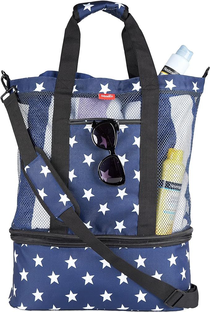 Odyseaco Waterproof Beach Bag with Cooler Compartment - Beach Bags Waterproof Sandproof for Women... | Amazon (US)