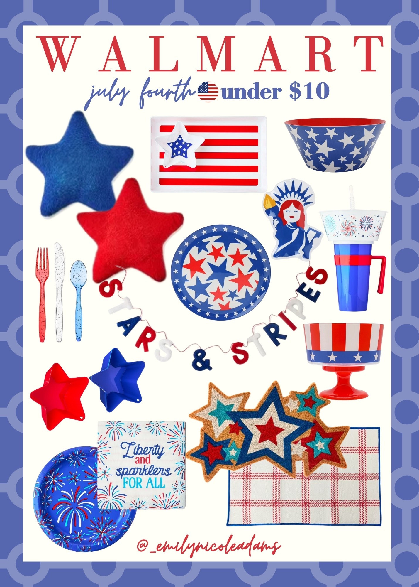 Walmart July 4th Finds Under $10❤️ Walmart home, Walmart Style, Walmart July 4th, July 4th hosting, July 4th decor, Fourth of July; Independence Day, summer hosting, summer style 

#LTKSaleAlert #LTKParties #LTKFindsUnder50