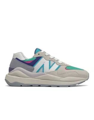 New Balance 57/40 suede sneakers in green and pink multi | ASOS (Global)
