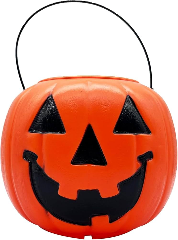 Halloween Pumpkin Jack O' Lantern Candy Bucket (Orange) | Amazon (US)