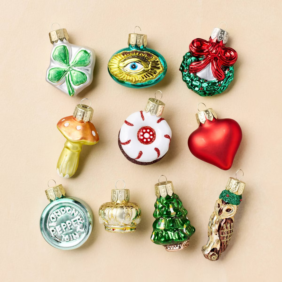 John Derian for Target 10ct Mini Glass Ornament Set | Target