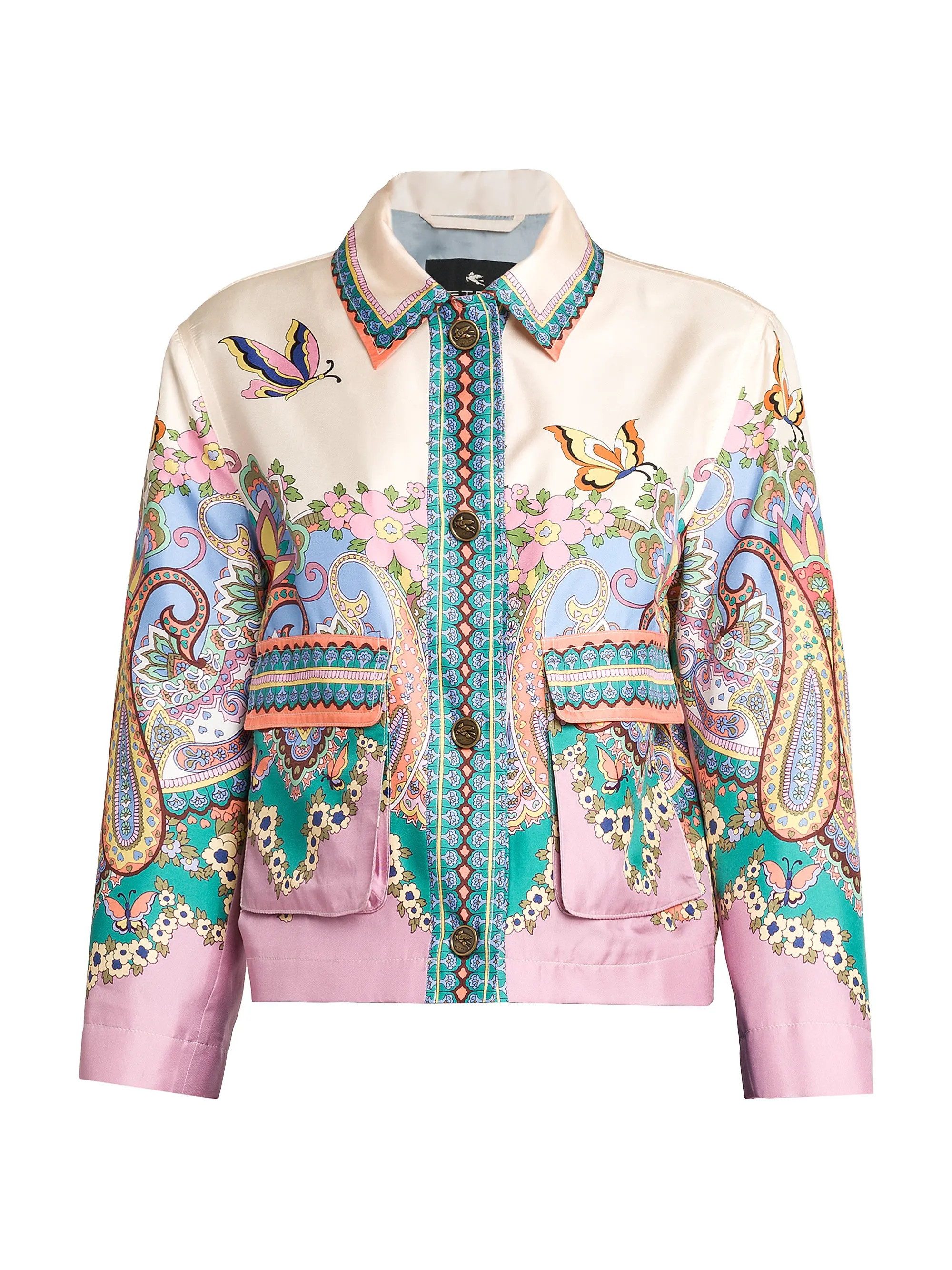 Lucky Charm Flower Medallion Crop Jacket | Saks Fifth Avenue