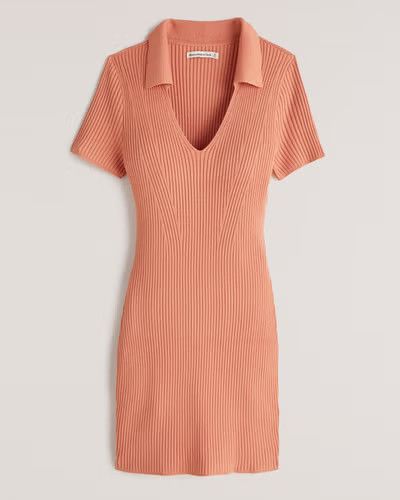 Polo Elevated Knit Mini Dress- Spring Sweater Dress | Abercrombie & Fitch (US)