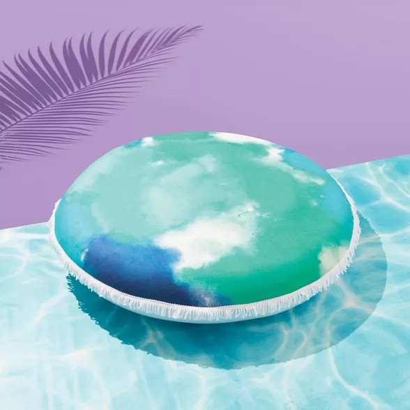 Towel Top Pool Float Blue Tie-Dye - Sun Squad™ | Target