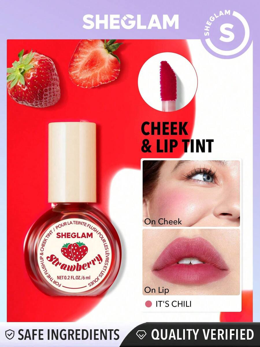 SHEGLAM For The Flush Lip & Cheek Tint-It's Chili Long-Lasting Matte Finish Lip Tint Easy-To-Use ... | SHEIN