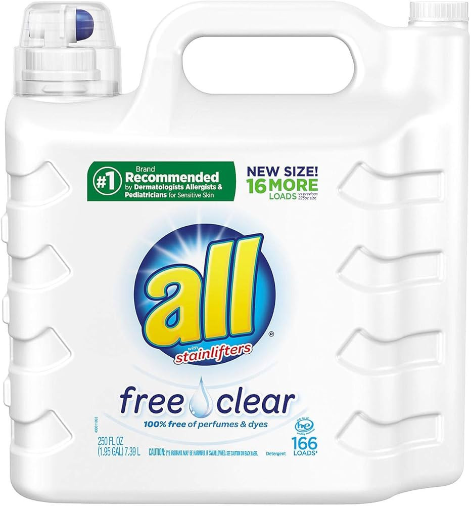 all 2X Ultra with Stainlifter Free & Clear (250 oz., 166 loads) | Amazon (US)