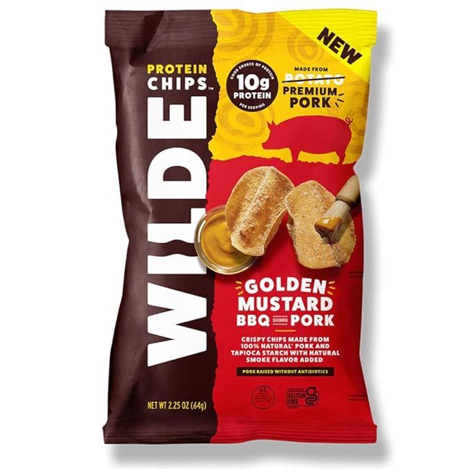 WILDE BRANDS Golden Mustard BBQ Pork Chips, 2.25 OZ | Amazon (US)