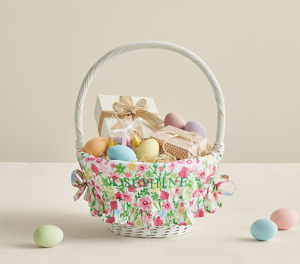 Floral Ruffle Easter Basket Liners | Pottery Barn Kids