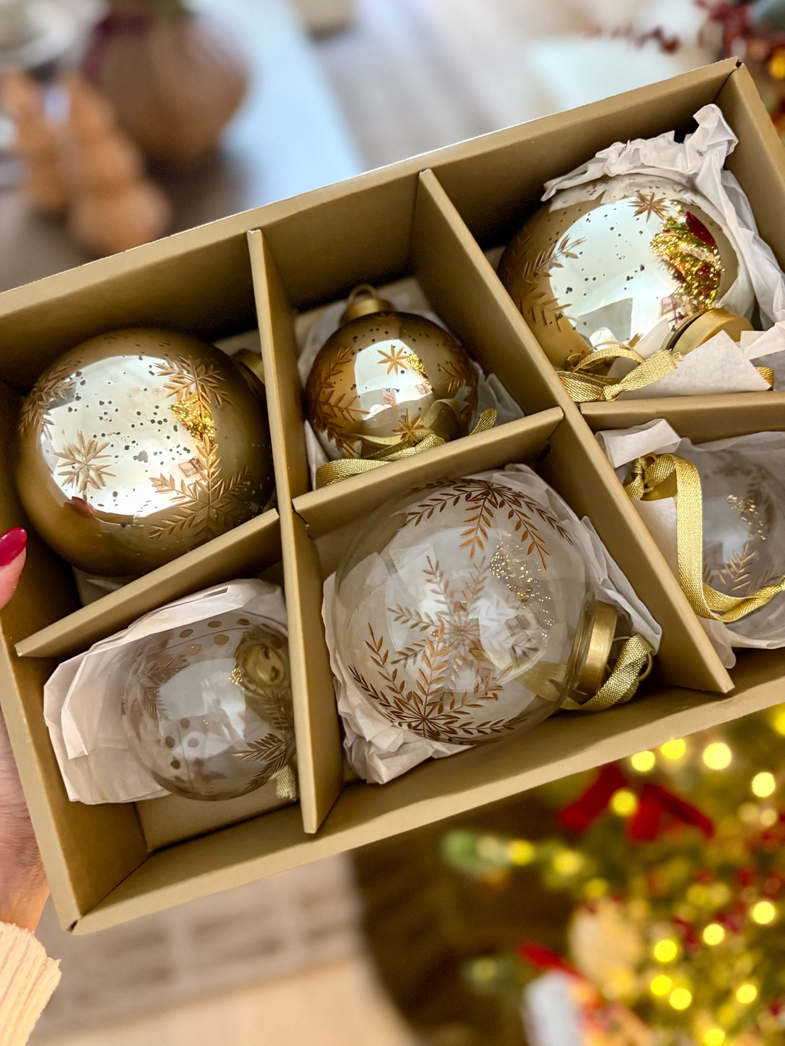 How gorgeous is this Crate and Barrel ornament set? It comes with six snowflakes glass ornaments. It makes a beautiful Christmas gift  

#LTKHoliday #LTKHome #LTKSeasonal