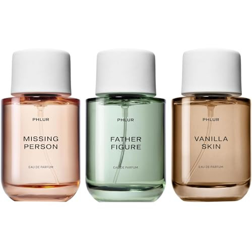 PHLUR The Best Sellers Eau de Parfums Trio, 100mL Each ($100 Savings) - Includes Missing Person, Father Figure, and Vanilla Skin Fragrances | Amazon (US)