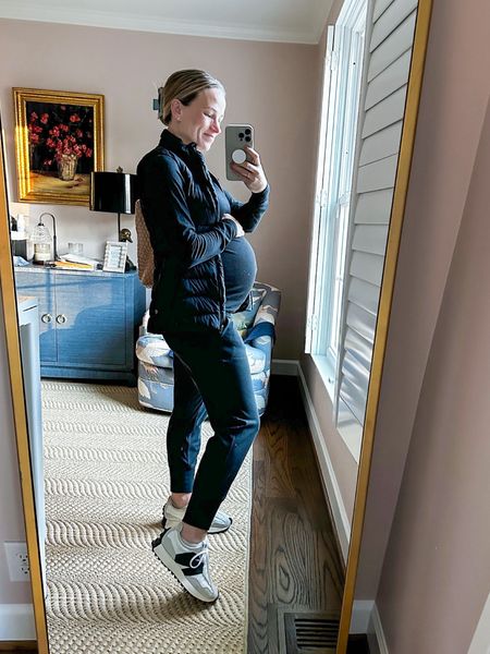 These are my favorite maternity joggers ever (and they aren’t true maternity!) They fit my bump all the way to term and I could wear my same pre-pregnancy size. I LOVE that the waistband is so comfortable. I have an XS petite. 

#LTKSeasonal #LTKGiftGuide #LTKMostLoved