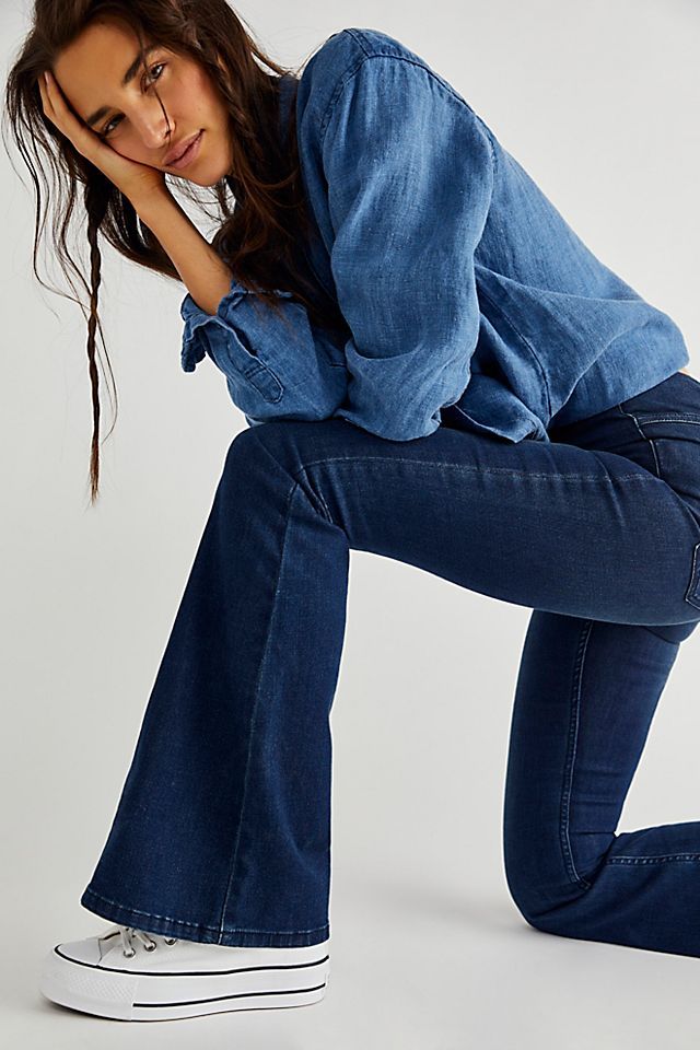 Penny Pull-On Flare Jeans | Free People (Global - UK&FR Excluded)