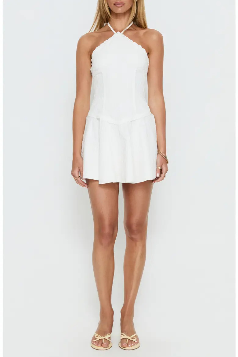 Hunnie Lace Trim Drop Waist Minidress (Women) | Nordstrom | Nordstrom