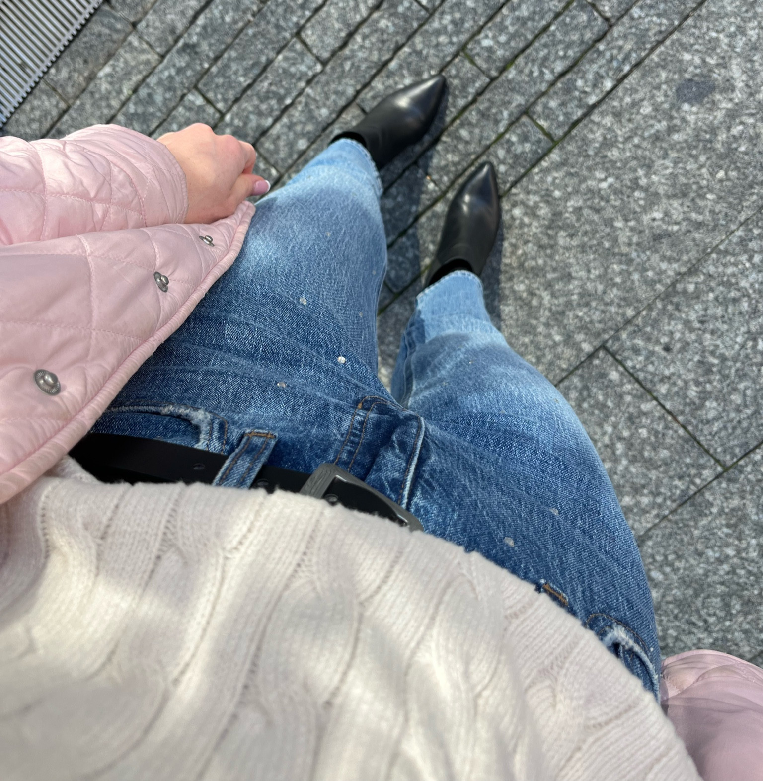 cute winter outfit!! The jacket is the same as the blue on tagged, but no longer sold in pink :/ I got it last February (maybe they’ll bring it back!) 

NYC OUTFIT | WINTER OUTFIT | NYC STYLE | RHINESTONE JEANS | EMBELLISHED JEANS

#LTKSeasonal #LTKstyletip