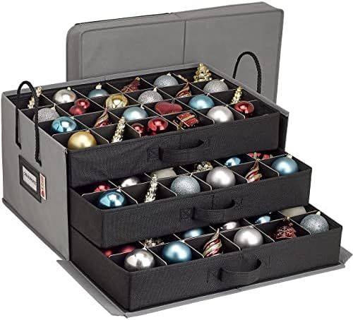HOLDN’ STORAGE Christmas Ornament Storage Container Box with Dividers - Stores up to 72 - 3" Or... | Amazon (US)
