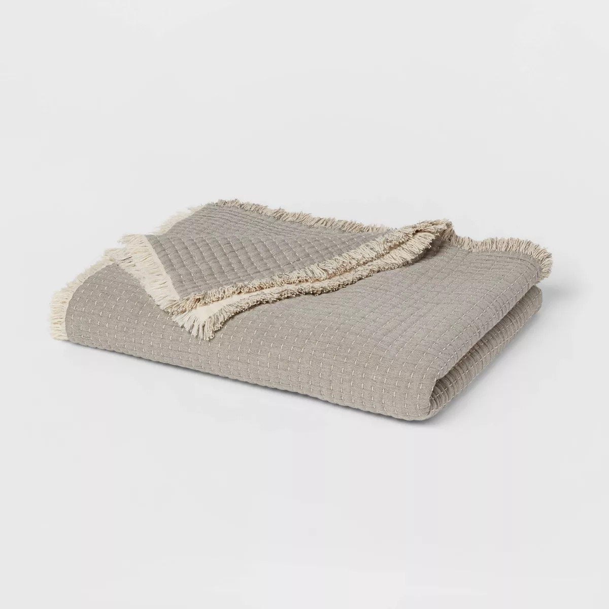 60"x80" Woven Bed Throw Gray - Threshold™ | Target