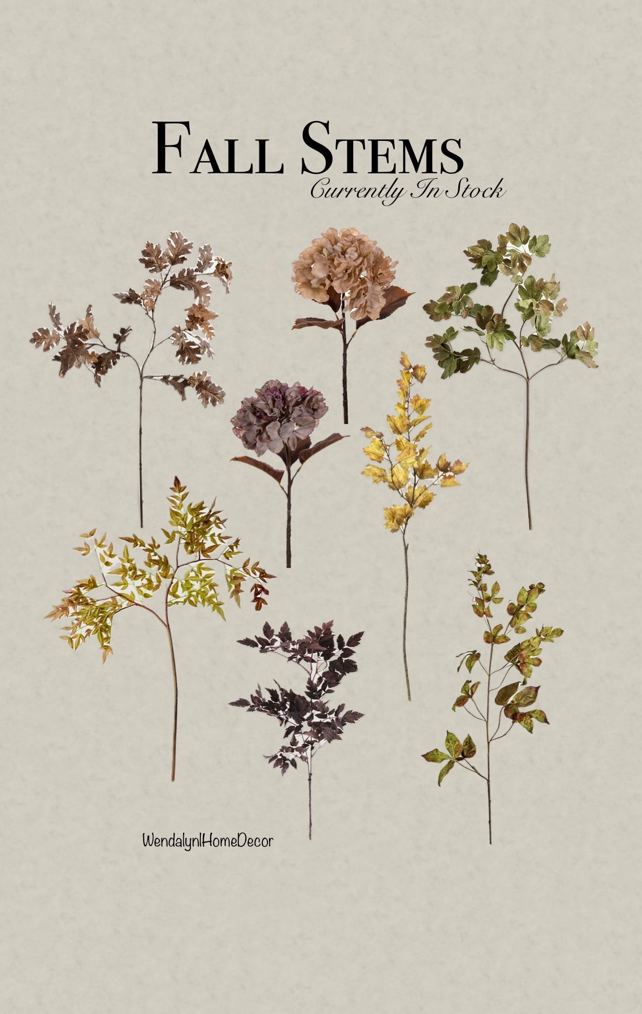 My favorite fall stems currently in stock 

#fallflorals #fallstems 

#LTKHome #LTKFallSale #LTKSeasonal