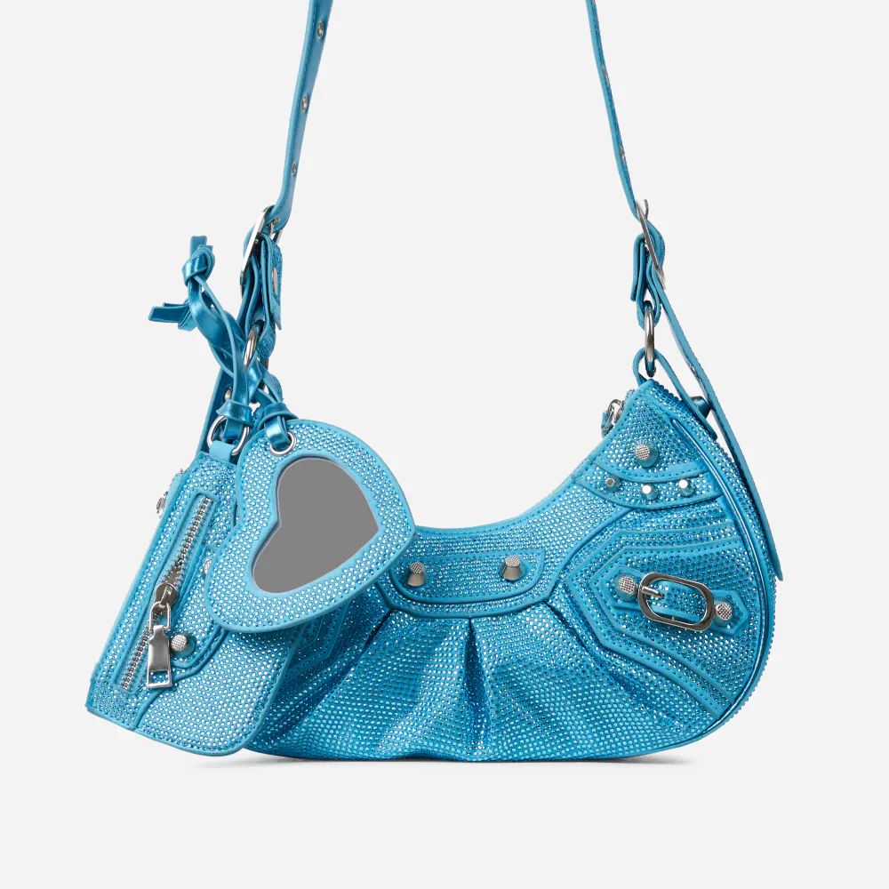 Texas Shoulder Bag In Blue Diamante | EGO Shoes (US & Canada)