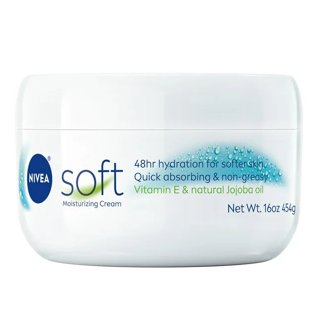 NIVEA Soft Refreshingly Soft Moisturizing Cream for Face, Body and Hands, 16 oz Jar | Walmart (US)
