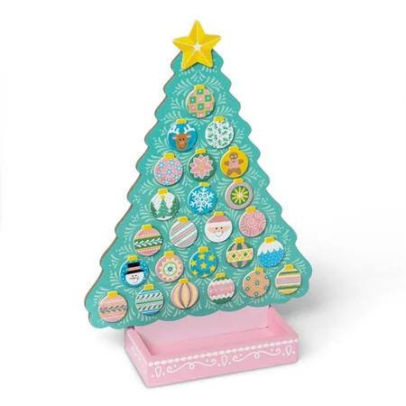 Melissa & Doug Countdown to Christmas Wooden Magnetic Advent Calendar - Pink - FSC Certified | Walmart (US)