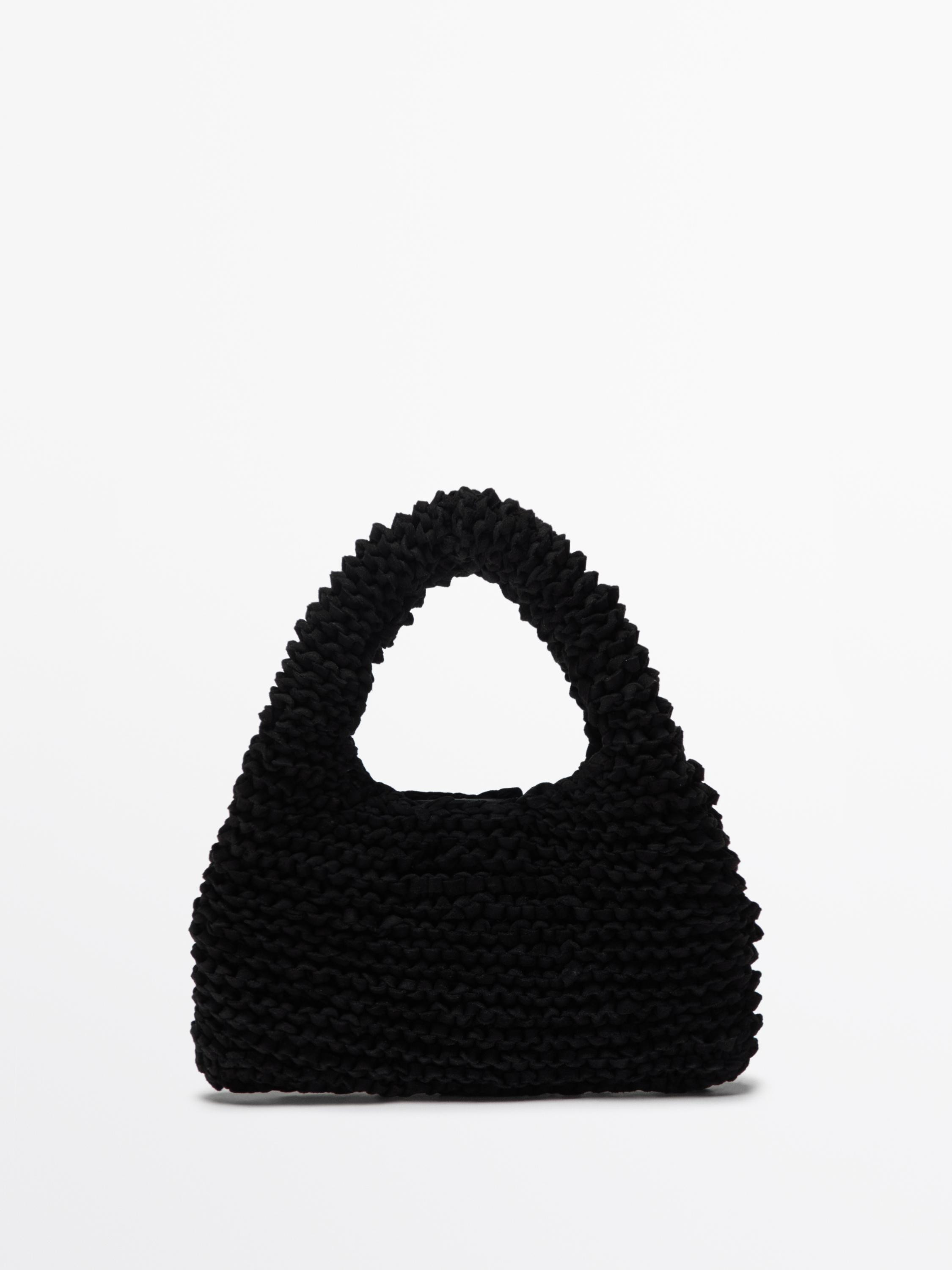 Mini split suede crochet bag - Limited Edition | Massimo Dutti US