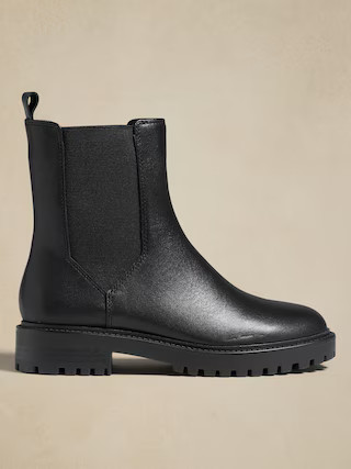 Leather Chelsea Lug Sole Boot | Banana Republic Factory